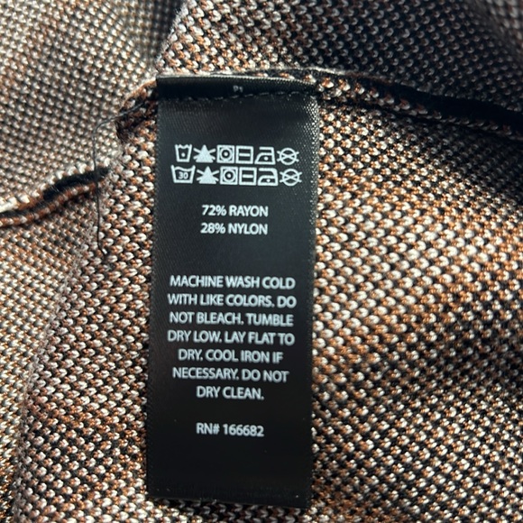 House of Harlow 1960 NWT Size S Black Cream Harlequin Knit Midi Dress (0473) - Picture 8 of 8